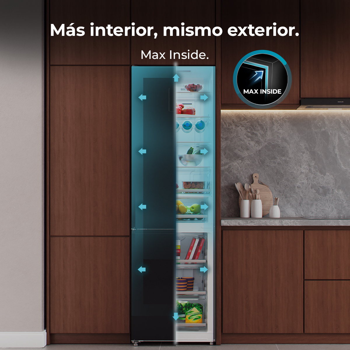 Bolero CoolMarket Combi 456 Black Glass E | Envío, instalación y retirada RAEE gratis – foto detalle 1